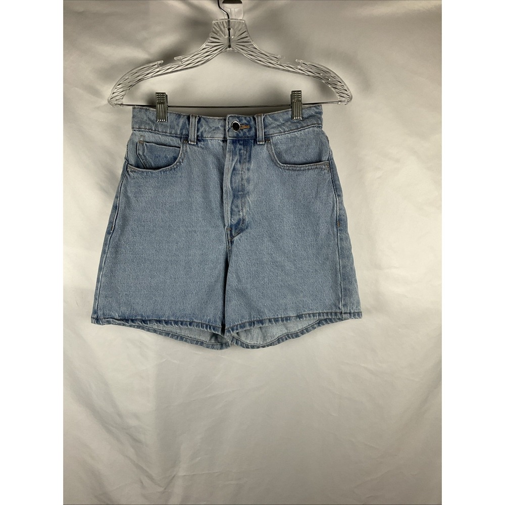 Zara  Women's Size 4 Button Fly High Waisted Light Wash Blue Jean Shorts